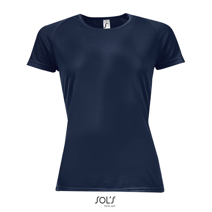 T-shirt femme respirant personnalisé 140g - SPORTY French Marine
